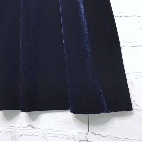 SOLD!⚡️Saks Fifth Avenue Blue Velvet Maxi Skirt - Picture 6 of 7